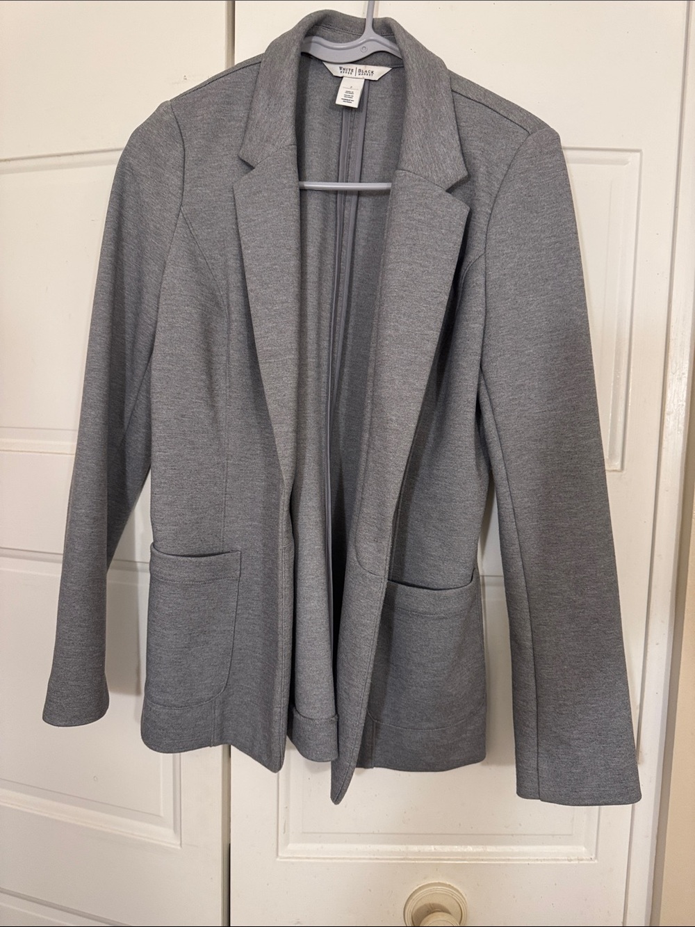 WHBM Light Gray Open-Front Ponte Blazer